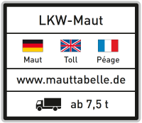 Image of a toll sign for German Roads