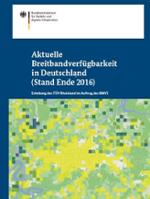 Deckblatt der Broschüre „Aktuelle Breitbandverfügbarkeit in Deutschland (Stand Ende 2016)“
