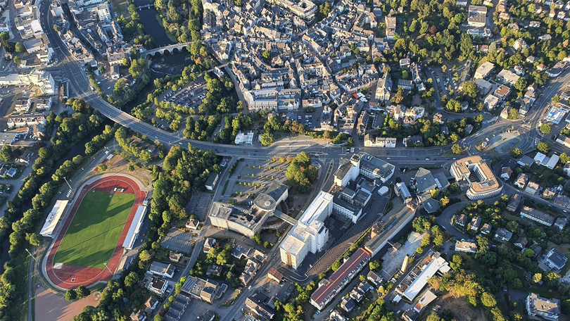 Luftaufnahme der Stadt Wetzlar
