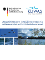 Deckblatt der Broschüre: Auswirkungen des Klimawandels auf Wasserstraßen und Schifffahrt in Deutschland