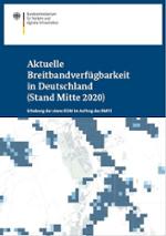 Cover der Broschüre „Aktuelle Breitbandverfügbarkeit in Deutschland (Stand Mitte 2020)“