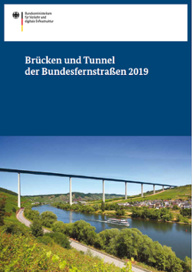 Deckblatt der Broschüre „Brücken und Tunnel der Bundesfernstraßen 2019“