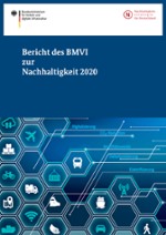 Titelbild der Broschüre „Bericht des BMVI zur Nachhaltigkeit 2020“