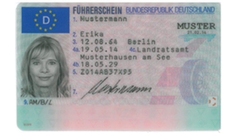 Führerschein 2013 - Vorderseite
