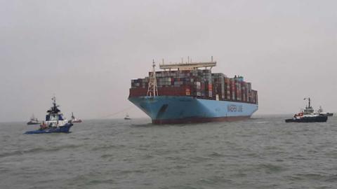 Aufnahme der Mumbai Maersk