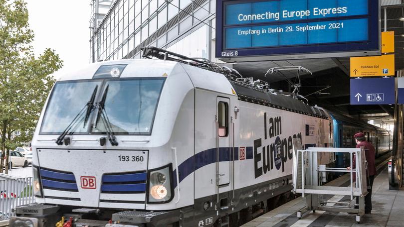 Special train „Connecting Europe Express“ in Berlin